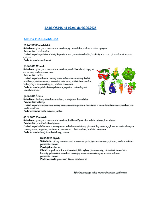 jadospis grupy przedszkolnej 0206 0606