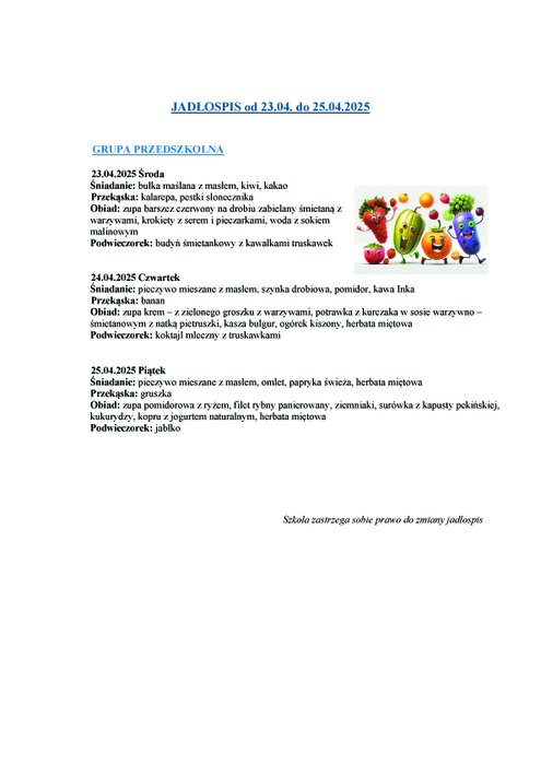 jadospis grupy przedszkolnej 2304 25042025r