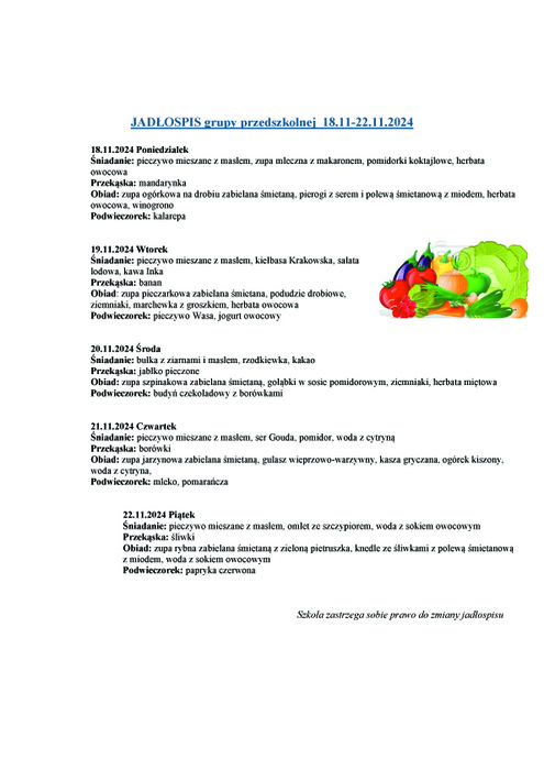 jadospis grupy przedszkolnej 1811 22112024r