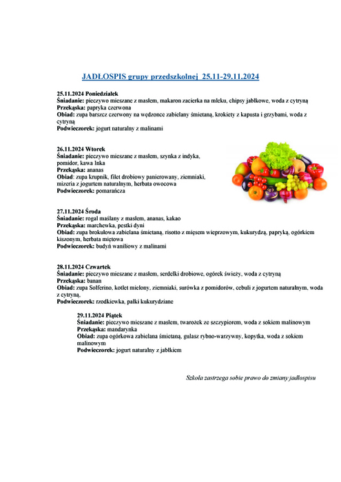 jadospis grupy przedszkolnej 2511 29112024r