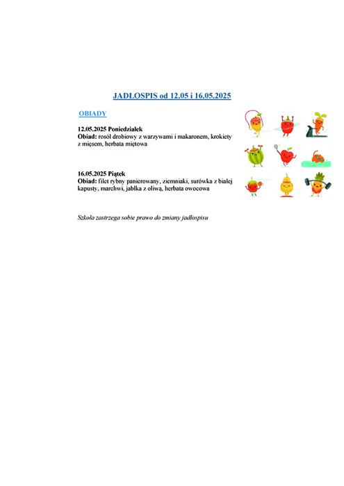 jadospis obiady 1205 i 1605