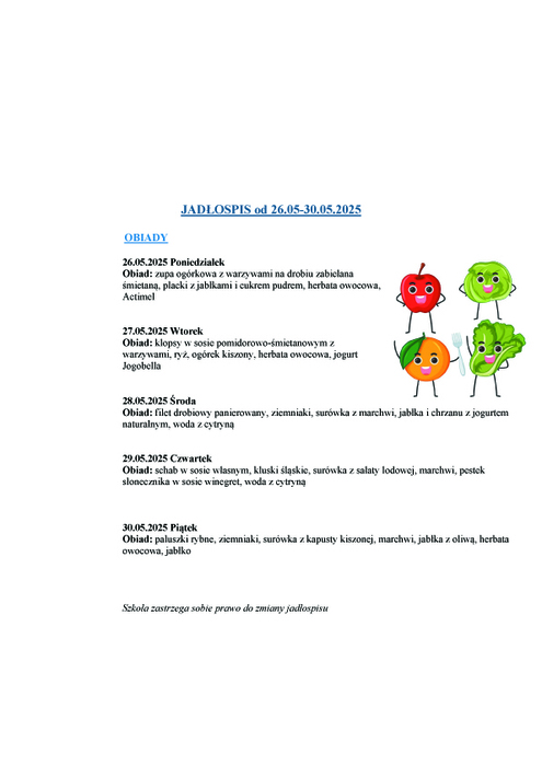 jadospis obiady 2605 30052025r