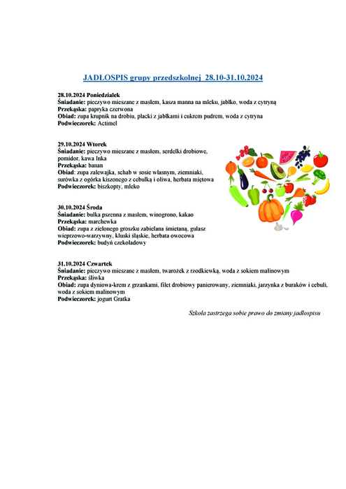 jadospis grupy przedszkolnej 2810 31102024r