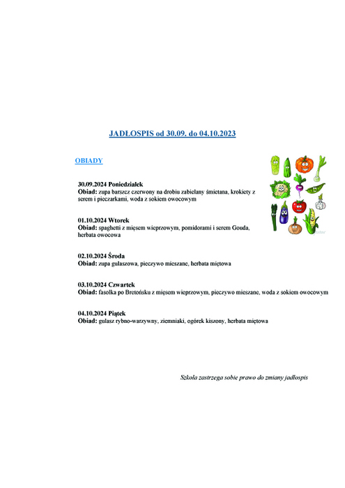 jadospis obiady 3009 0410