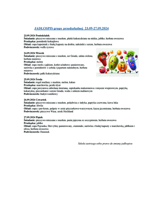 jadospis grupy przedszkolnej 2309 27092024r